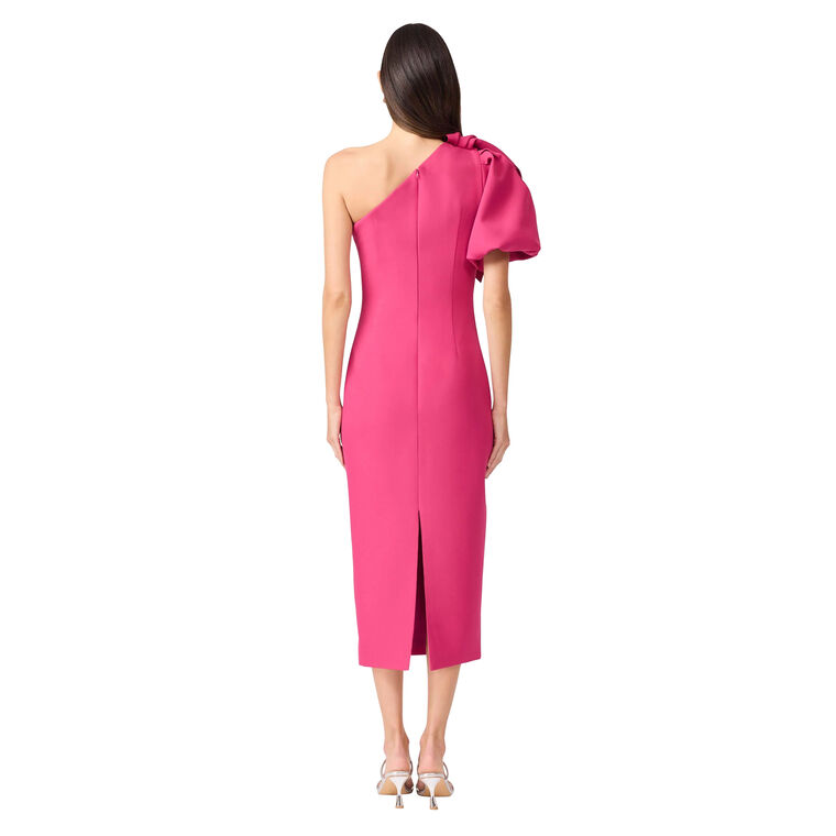 Elysie Asymmetrical Bow Detail Midi Dress image number null