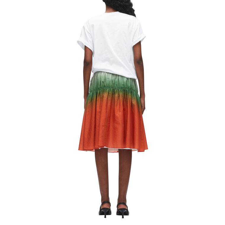 Short Sleeve T-Shirt Combo Dress In Ombre Voil image number null