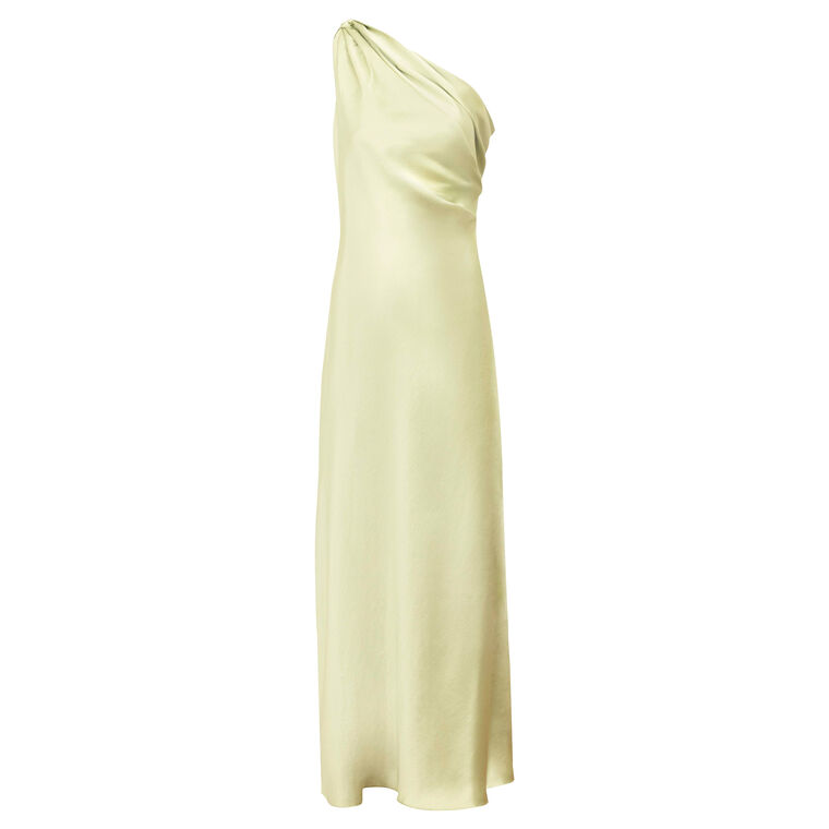 Stassi One-Shoulder Satin Maxi Dress image number null