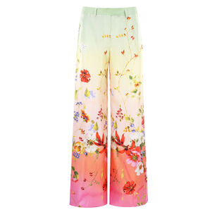 Miami Flowers Print Flare Pants