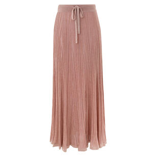 Lucky Metallic Knit Midi Skirt