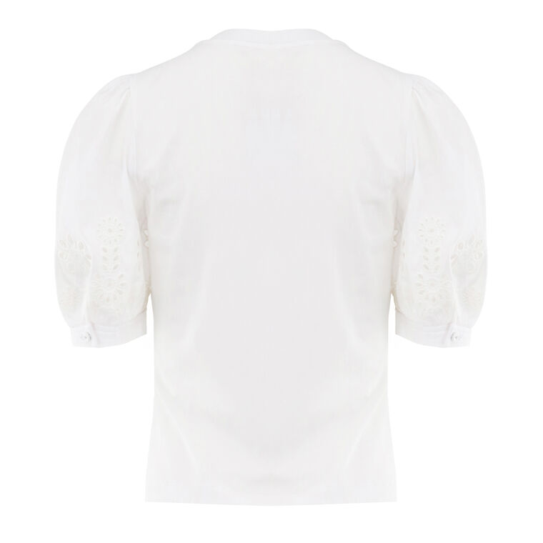 Embroidered Mazie Eyelet Coria Short Sleeve Top image number null