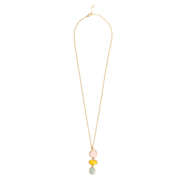 Sireine 3 Stone Drop Necklace image number null