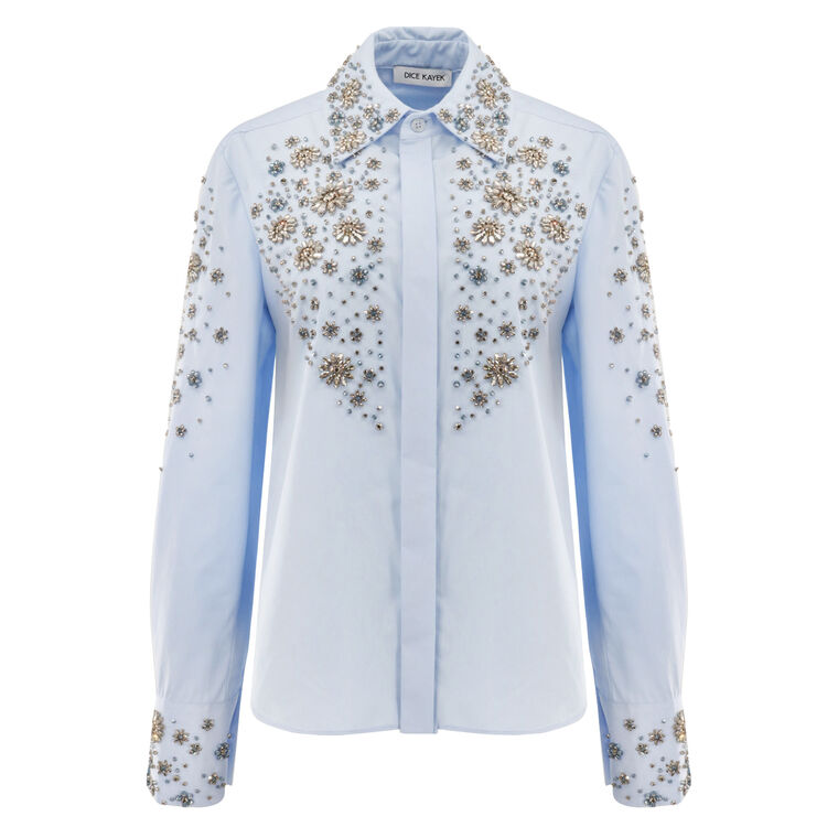 Embellished Cotton Classic Shirt image number null