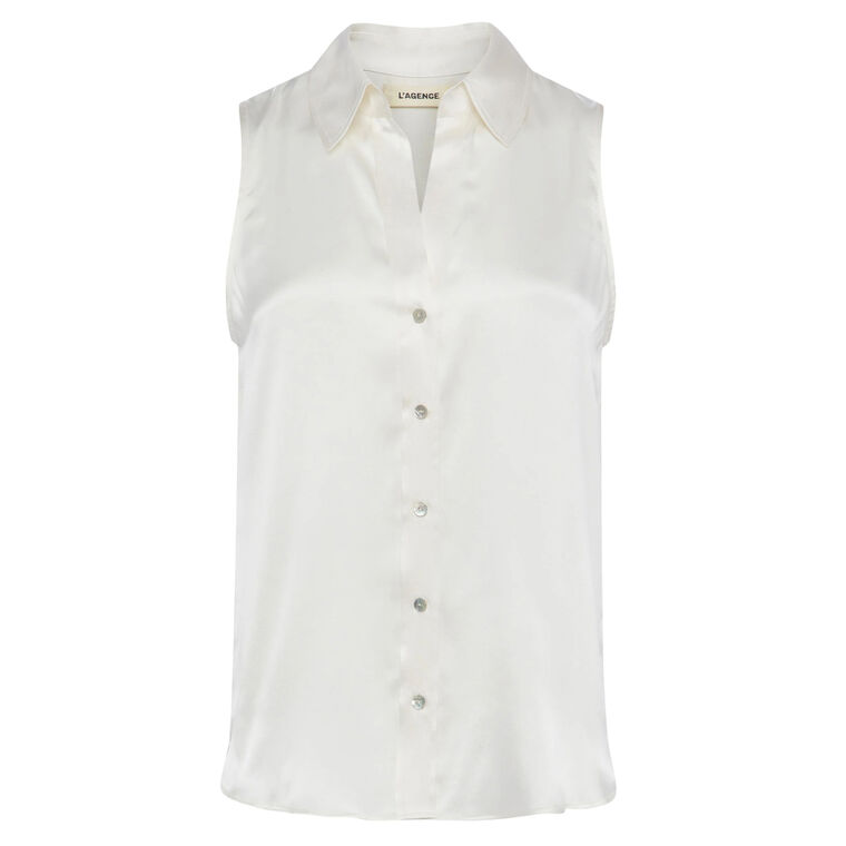 Emmy Sleeveless Silk Blouse image number null
