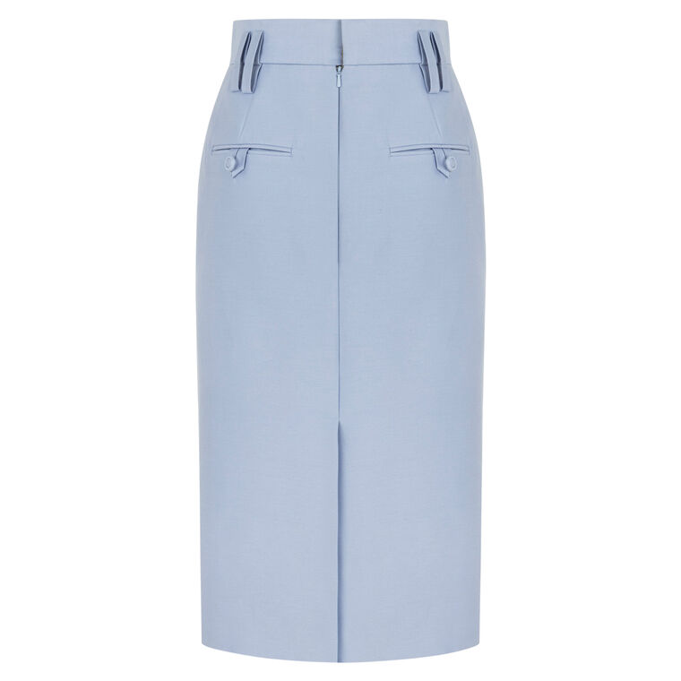 High-Waisted Midi Pencil Skirt image number null