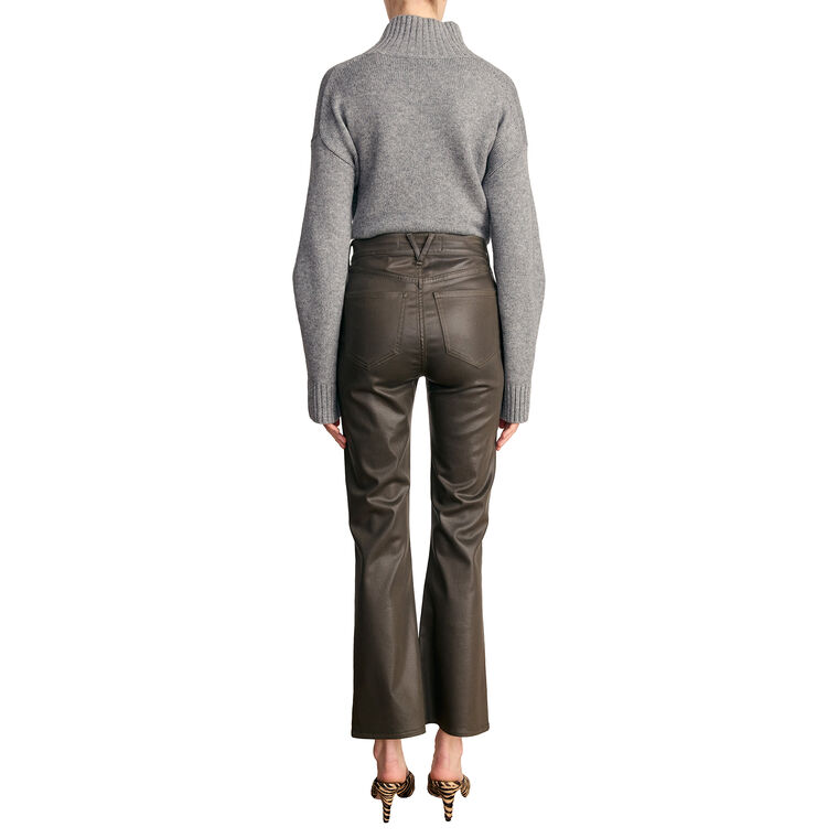 Carson Coated High Rise Ankle Flare Jeans image number null