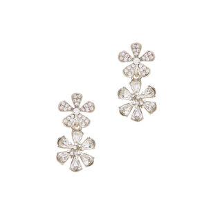 Small Crystal Flower Earring