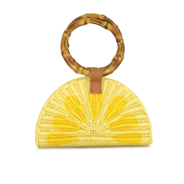 Betty Sicilian Lemon Wicker Bag image number null