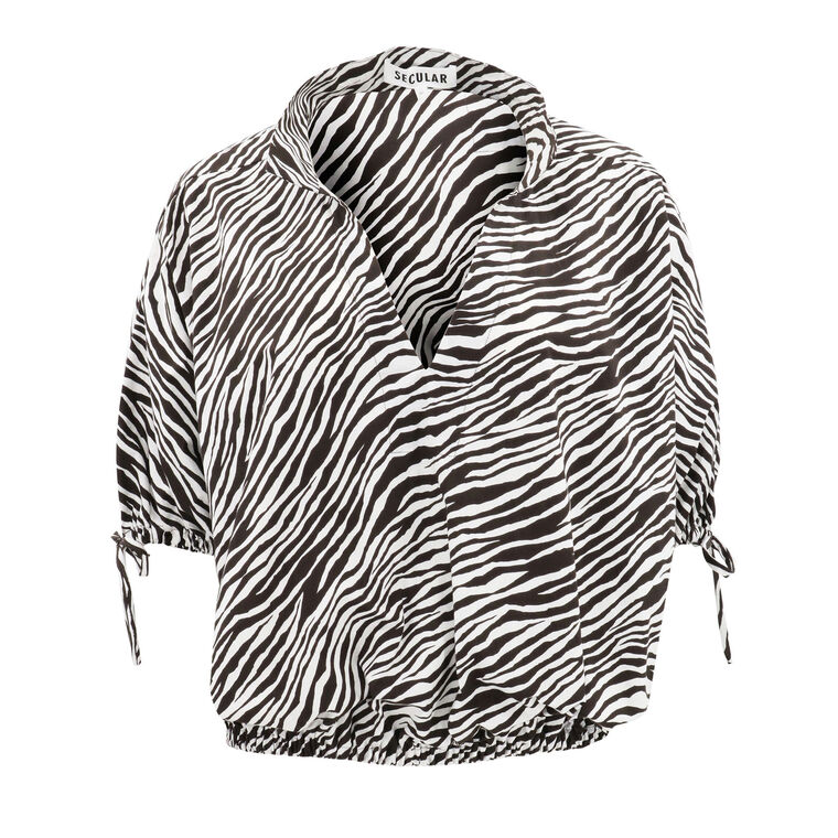 Heather Drawstring Sleeve Shirt image number null