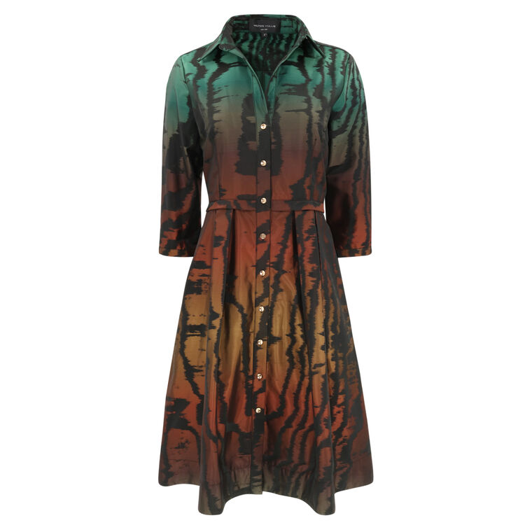 Wood Grain Jacquard Dress image number null
