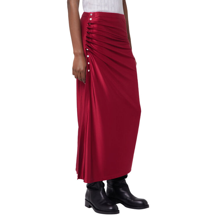Ruched Midi Skirt image number null