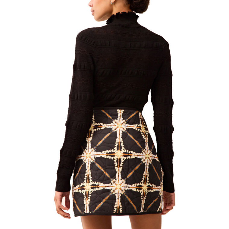 Adison Long Sleeve Pointelle Turtleneck Top image number null