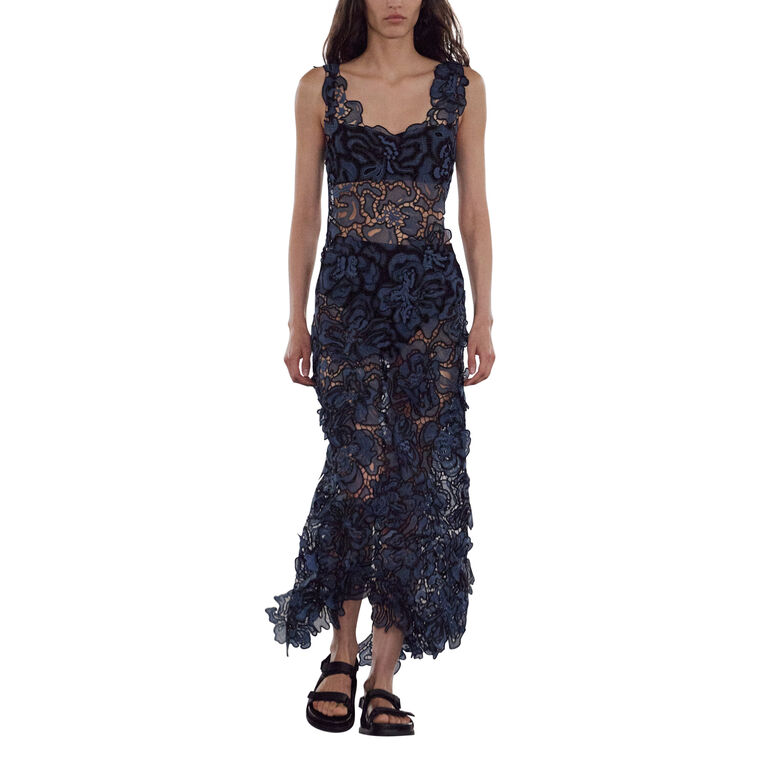 Corinna Sleeveless Lace Midi Dress image number null