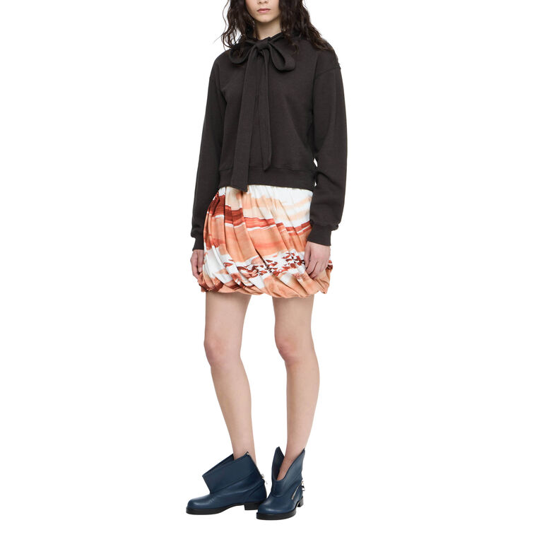 Tied Bow Hoodie image number null