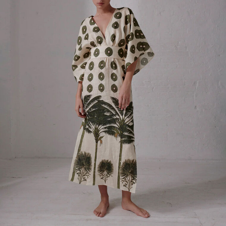 Topacio Linen Maxi Dress image number null