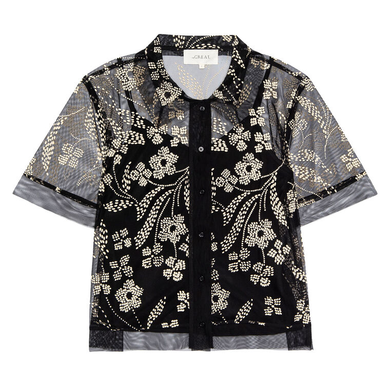 The Cotillion Short Sleeve Mesh Top image number null