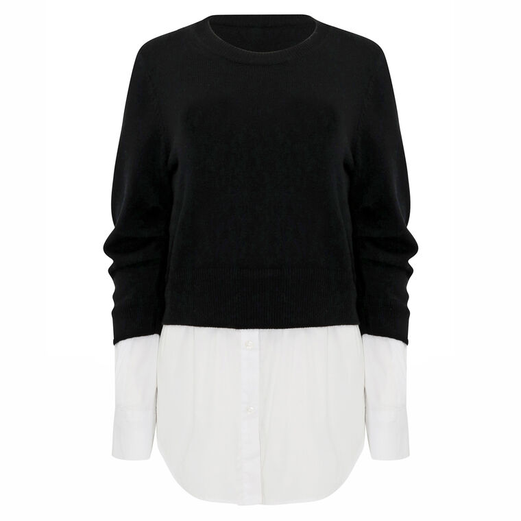 Amirah Mixed Media Sweater image number null