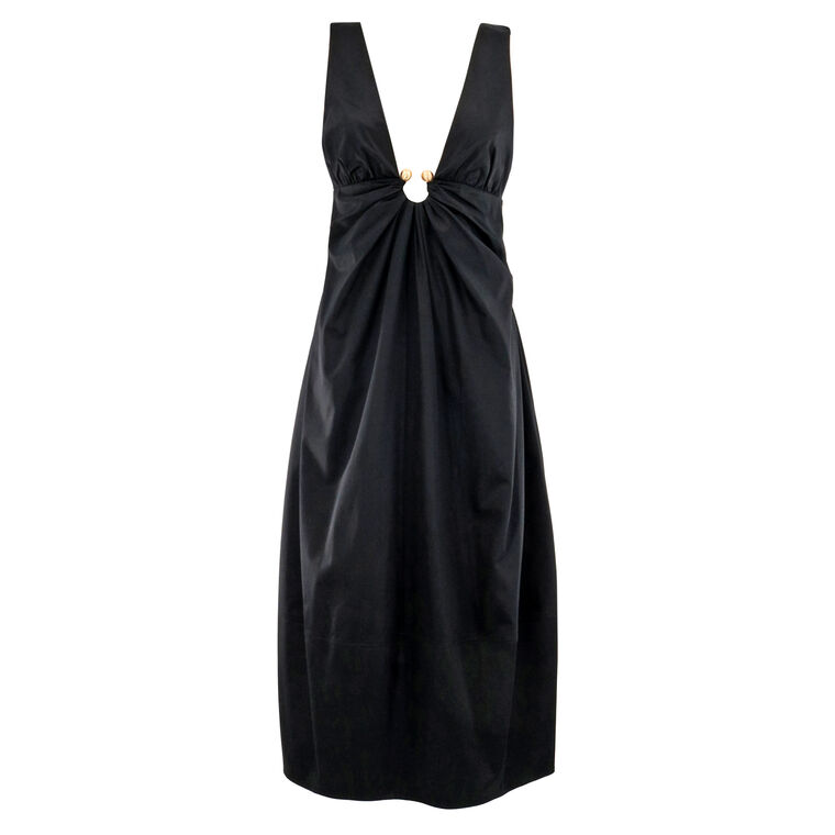 Ebisu Sleeveless Plunging Neckline Midi Dress image number null