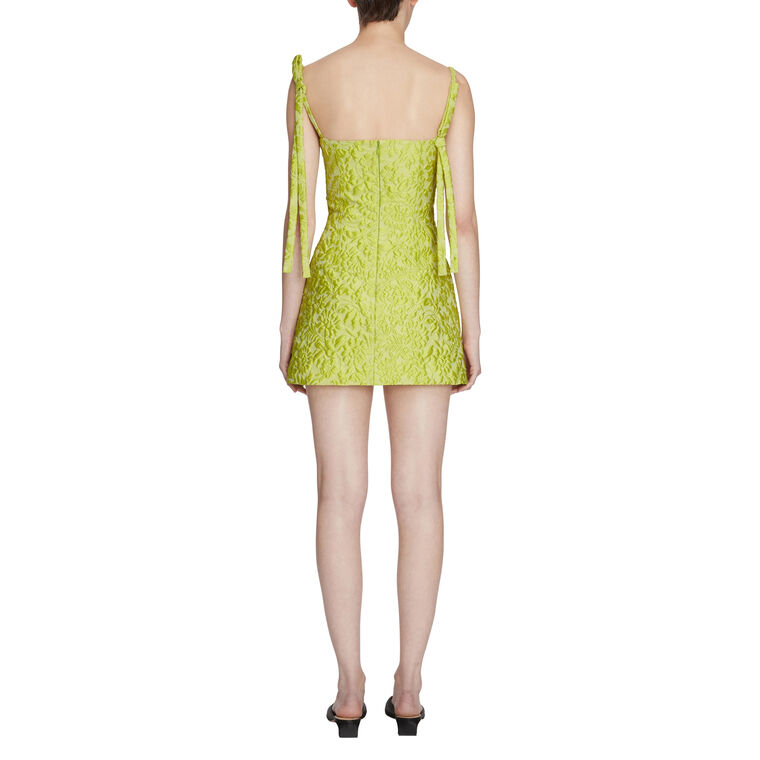 Eliezer Sleeveless Double Warp Floral Jacquard Mini Dress image number null