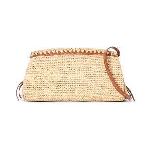 Maude Convertible Raffia Clutch