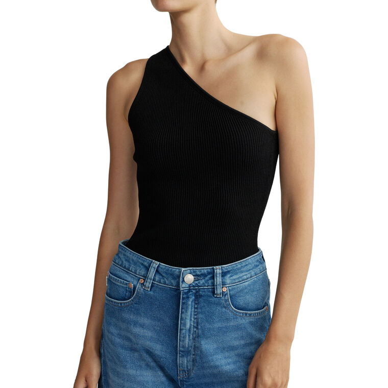 One Shoulder Instasculpt Rib Top image number null
