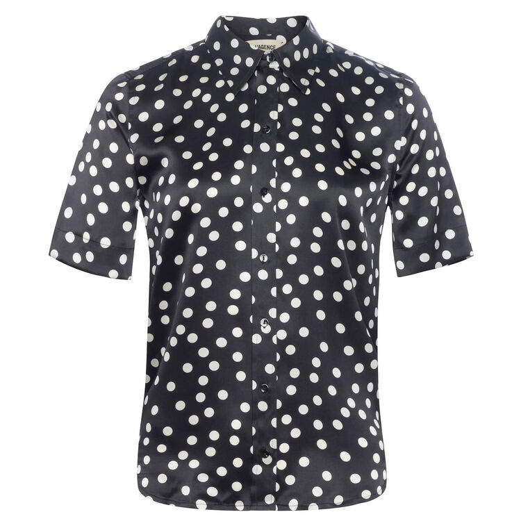 Ellah Short Sleeve Silk Blouse image number null