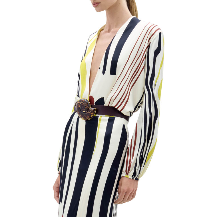 Honey Long Sleeve Silk Blouse image number null