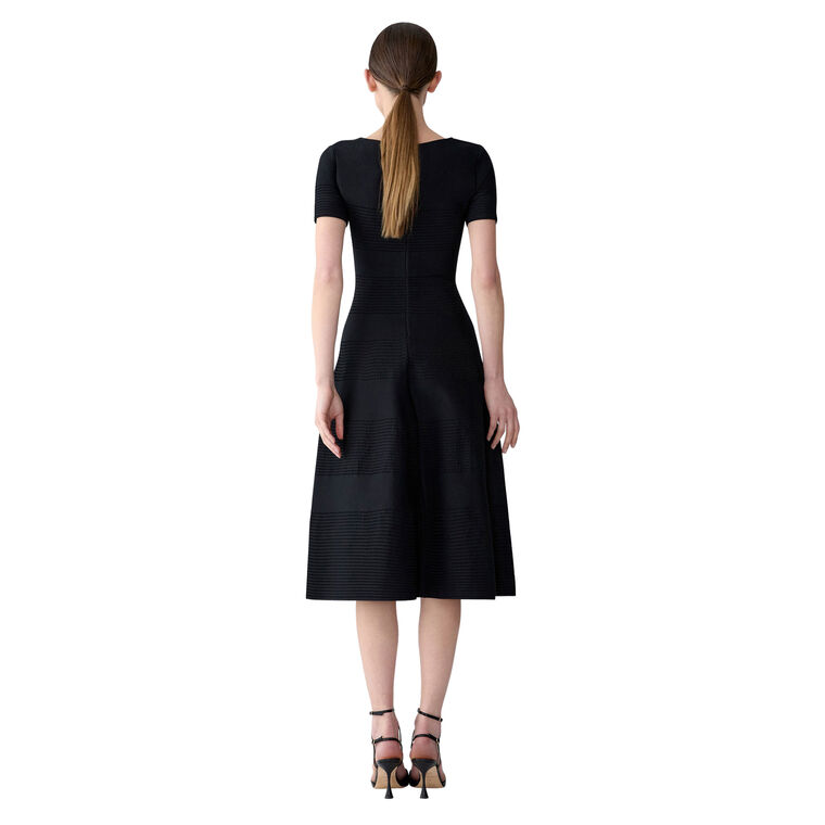 Crystal Bow Knit Midi Dress image number null