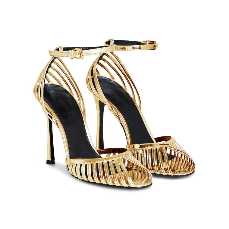 Analu 105mm Metallic Leather Sandal image number null