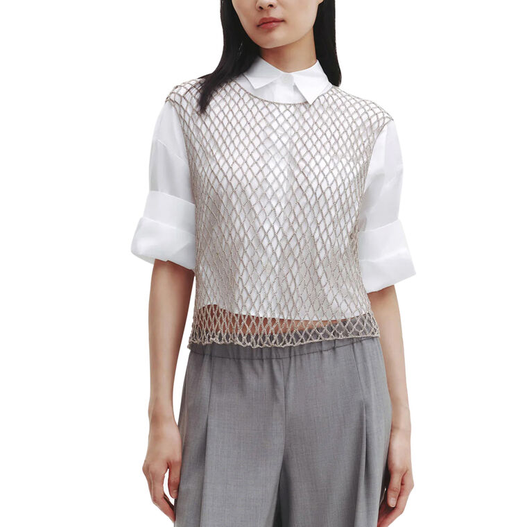 Chloe Chain Mesh Top image number null