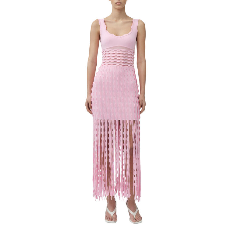 Brionne Scalloped Knit Midi Dress image number null