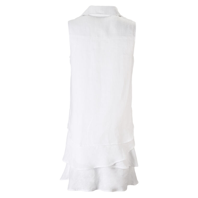 Jasmine Sleeveless Tiered Linen Mini Dress image number null