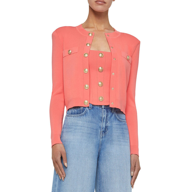 Toulouse Crop Crew Neck Cardigan image number null
