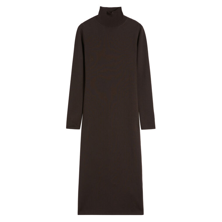 Ocroma Long Sleeve Wool Knit Midi Dress image number null
