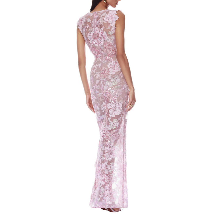 Capri Sequin Ellie Cap Sleeve Maxi Dress image number null