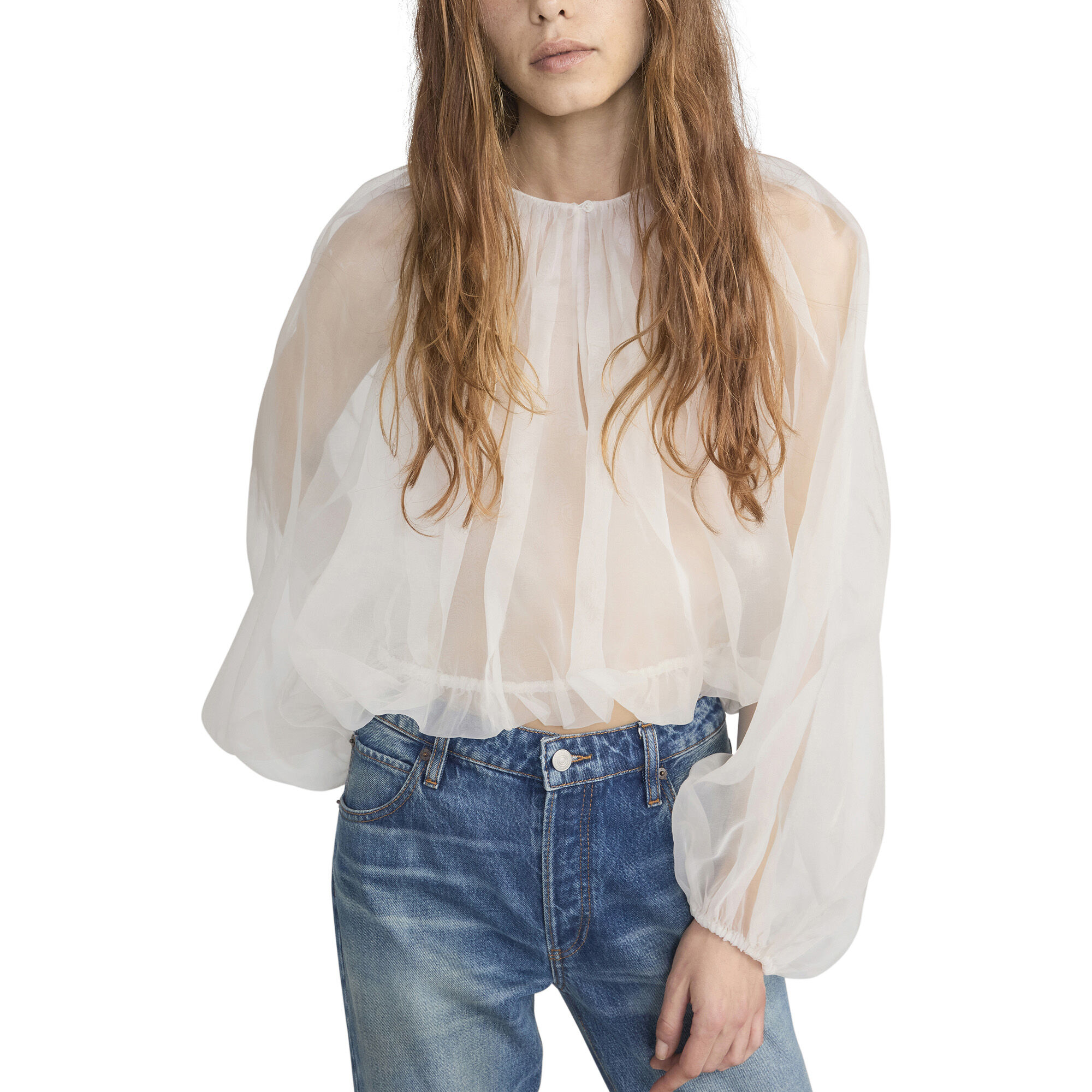 Frame The Sheer Balloon Blouse | Tootsies