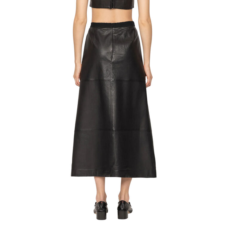 Lucie Leather Midi Skirt image number null