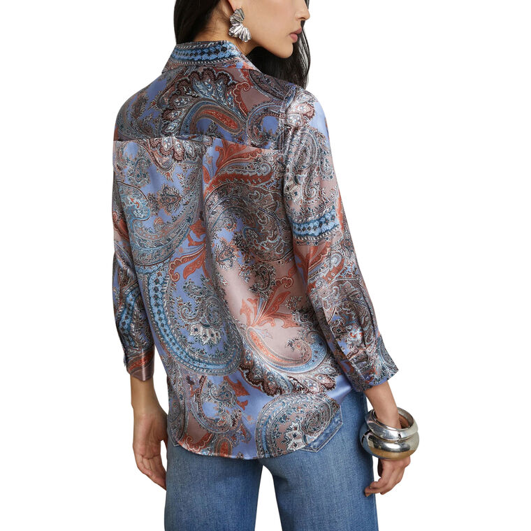 Dani 3/4 Sleeve Silk Blouse image number null