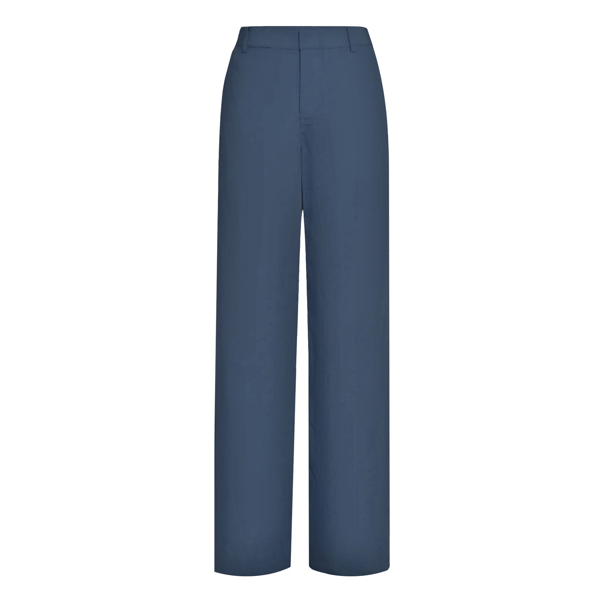 Mid Rise Textured Wide Leg Trouser