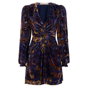 Eliza Long Sleeve Burnout Velvet Mini Dress