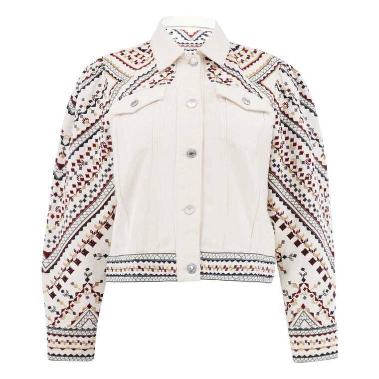 Fenix Cropped Denim Jacket image number null