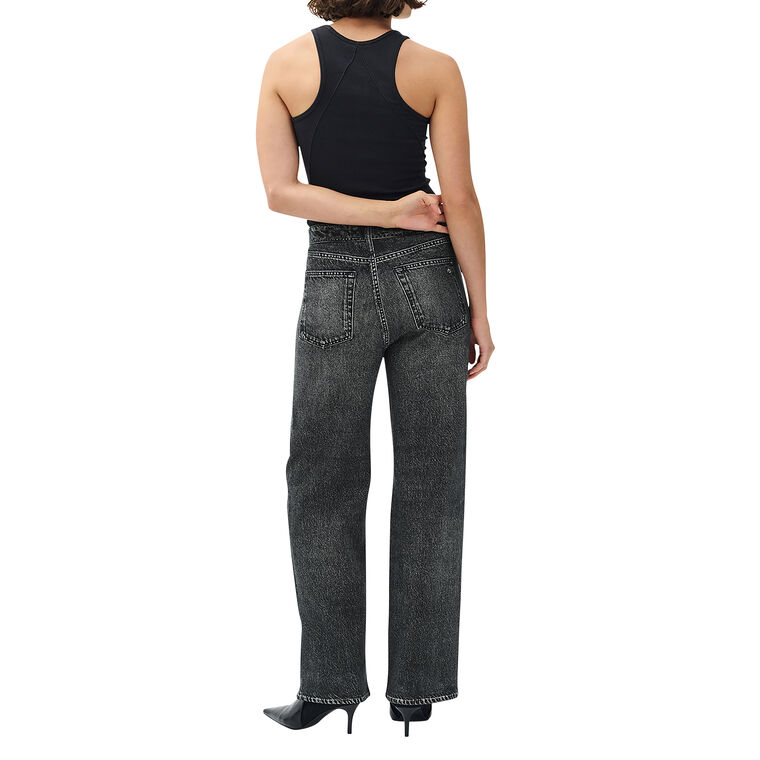 Miramar Fleece Pull On Wide-Leg Jeans image number null