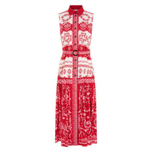 Nya Sleeveless Midi Shirt Dress