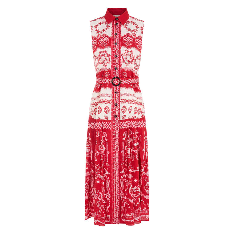 Nya Sleeveless Midi Shirt Dress image number null
