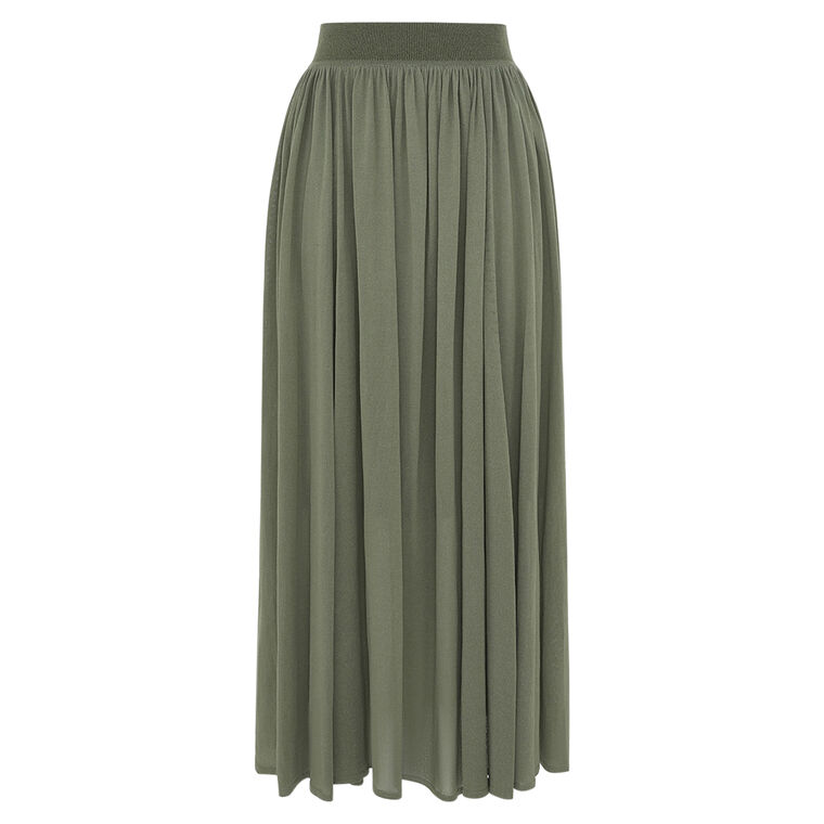 Illuminate Gathered Midi Skirt image number null