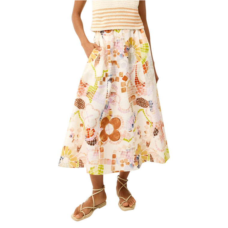 Sasha Pull-On Midi Skirt image number null