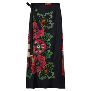 Silk Sarong Midi Skirt