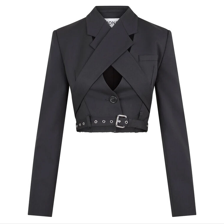 Harness Cropped Blazer image number null