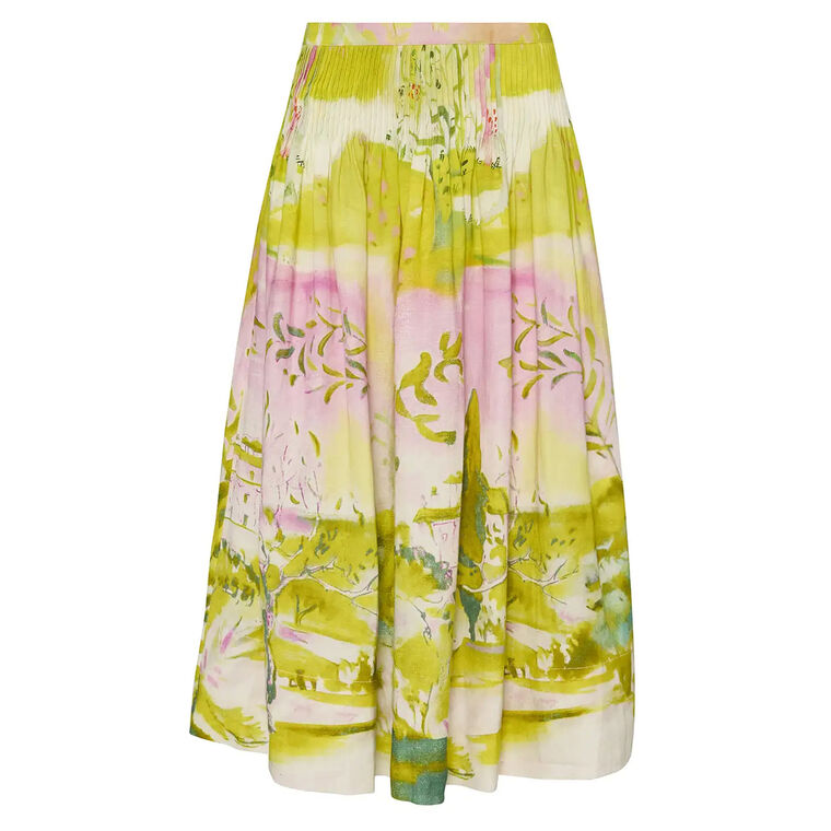 Fallon Pleated Midi Skirt image number null
